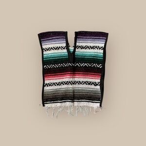Colorful kids Mexican Striped Poncho
